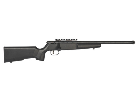 Savage Arms 13823 Rascal Target Youth 22 LR 1rd 16.12" Matte Black Threaded Barrel, Matte Black Picatinny Rail Carbon Steel Receiver, Matte Black Fixed Wood Stock, Right Hand