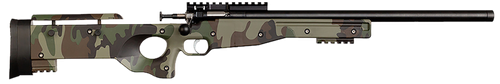 Crickett KSA2150-M81 Precision  Full Size 22 LR Single Shot 16.10" Blued Threaded Bull Barrel, Blued Crickettinny Rail Steel Receiver, M81 Woodland Camo Synthetic Adj LOP Stock                        