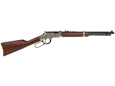 Henry H004SY Golden Boy Silver Youth 22 Long/22 LR/22 Short 16 LR/21 Short, 17" Blued Octagon Barrel, Nickel-Plated Steel Receiver, American Walnut
