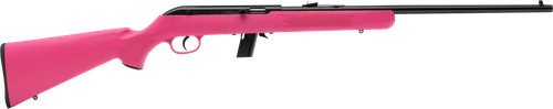 Savage Arms 40218 64 F Full Size 22 LR 10+1 21" Matte Black Carbon Steel Barrel, Matte Black Grooved Carbon Steel Receiver, Pink Fixed Synthetic Stock, Right Hand                                      