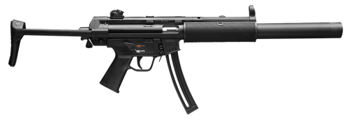HK 81000468 MP5  Full Size 22 LR 25+1 16.10" Black Steel Barrel. Black Retractable Black Polymer Stock & Grips                                                                                          