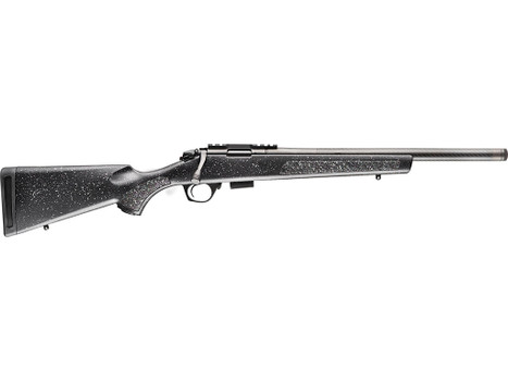 Bergara Rifles BMR006 BMR Carbon Fiber Full Size 17 HMR 5+1/10+1 20" Matte Blued Carbon Fiber/Steel Threaded Barrel & Drilled & Tapped Steel Receiver, Fixed Black/Gray Speckled Synthetic Stock