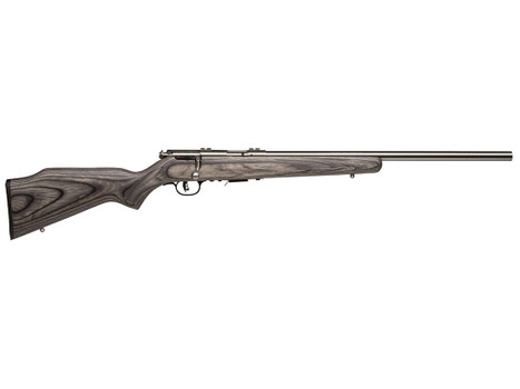 Savage Arms 96705 93R17 BVSS Full Size 17 HMR 5+1 21" Satin Heavy Button Rifled Barrel, Satin Drilled & Tapped Stainless Steel Receiver, Gray Fixed Laminate Stock, Right Hand