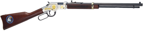 Henry H004LE Golden Boy Law Enforcement Tribute 22 Short, 22 Long or 22 LR Caliber with 16 LR/21 Short Capacity, 20" Blued Barrel, Nickel-Plated Metal Finish & American Walnut Stock Right Hand (Full S