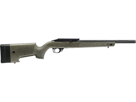 Bergara Rifles BXR001 BXR 22 LR 10+1 16.50" Matte Blued Fluted Chromoly Steel Barrel, Matte Blued Aluminum Receiver, Black Speckled Green Synthetic Stock, Right Hand