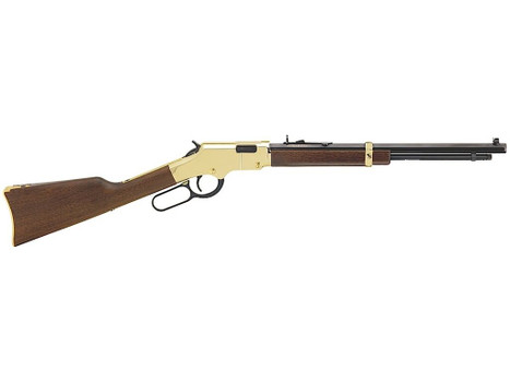Henry H004Y Golden Boy Youth 22 Short/ 22 Long/ 22 LR 12 LR/16 Short Capacity, 17" Barrel, Brasslite Metal Finish, American Walnut Stock, Right Hand