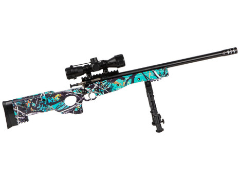 Crickett KSA2149 Precision Package Youth 22 LR 1rd 16.12" Threaded Bull Barrel w/Muzzle Brake, Adjustable Cheek Comb Muddy Girl Serenity Synthetic Stock, 10 3/8"-11 1/8" LOP, Integrated Buttstock & Fo