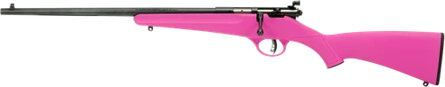 Savage Arms 13844 Rascal  Youth 22 LR 1rd 16.13" Matte Black Sporter Barrel, Matte Black Carbon Steel Receiver, Pink Fixed Synthetic Stock, Left Hand                                                   