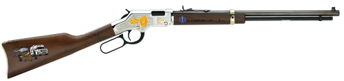 Henry H004EMS Golden Boy EMS Tribute Edition 22 LR, 16 LR/21 Short, 20" Blued 20" Octagon Steel Barrel,  Nickel-Plated Steel Engraved Receiver, American Walnut Stock Engraved, Right Hand              