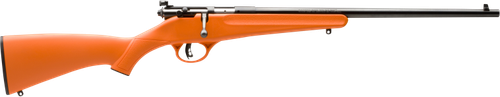 Savage Arms 13810 Rascal  Youth 22 LR 1rd 16.13" Matte Black Sporter Barrel, Matte Black Carbon Steel Receiver, Orange Fixed Synthetic Stock, Right Hand                                                