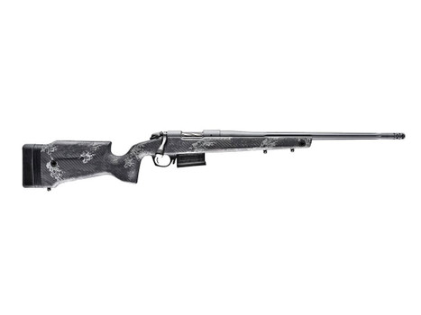 Bergara Rifles B14S756 B-14 Crest 450 Bushmaster 5+1 20" Sniper Gray Cerakote Fluted Threaded Barrel, Sniper Gray Cerakote Steel Drilled & Tapped Receiver, Fixed Carbon Fiber w/Black & Gray Sponge Acc