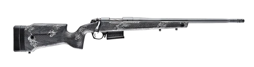 Bergara Rifles B14S7515 B-14 Crest 25 Creedmoor 5+1 20" Sniper Gray Cerakote Fluted Threaded Barrel & Steel Drilled & Tapped Receiver, Fixed Carbon Fiber w/Black & Gray Sponge Accents Stock, Right Han