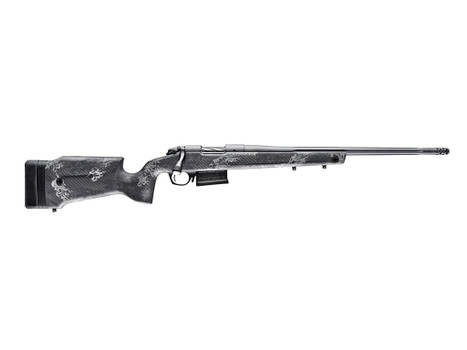 Bergara Rifles B14S7515 B-14 Crest 25 Creedmoor 5+1 20" Sniper Gray Cerakote Fluted Threaded Barrel & Steel Drilled & Tapped Receiver, Fixed Carbon Fiber w/Black & Gray Sponge Accents Stock, Right Han