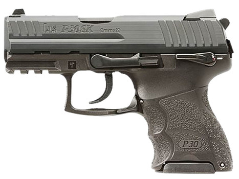 HK 81001110 P30SK V3 Sub-Compact Frame 9mm Luger 10+1 3.27" Stainless Steel Barrel, Black Cerakote Serrated Steel Slide, Black Polymer Frame w/Picatinny Rail, Ambidextrous