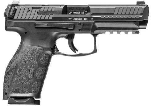 HK 81001058 VP9A1 K Compact Frame Luger 10+1 4.09" Black Steel Barrel, Black Optic Ready/Serrated Steel Slide, Black Polymer Frame w/Picatinny Rail, Interchangeable Backstrap Grip, Ambidextrous       