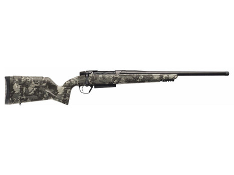 Christensen Arms 801-15028-01 Evoke Hunter 7mm PRC 3+1 22" Black Cerakote Threaded Barrel, Receiver & Forend w/Picatinny Rail, Brush Camo Fixed Polymer Stock