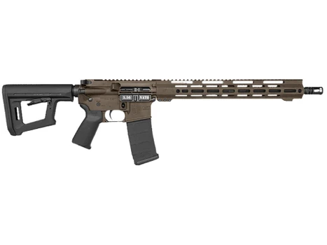 Diamondback DB1718K071 DB15 Carbon Series 5.56 NATO 30+1 16" Black Nitride Threaded Barrel, Midnight Bronze Cerakote Picatinny Rail Aluminum Receiver, Adjustable Black Synthetic Stock, Magpul MOE Grip