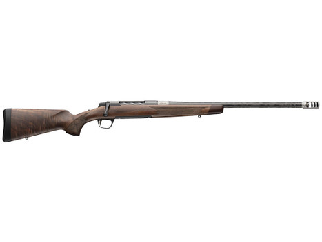 Browning 036090298 X-Bolt 2 Medallion 7mm PRC 3+1 24" Carbon Fiber Wrapped Threaded Barrel, Matte Blued Drilled & Tapped Steel Receiver, Fixed Grade V/VI Walnut Stock, Recoil Hawg Muzzle Brake