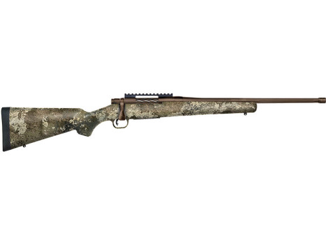 Mossberg 28254 Patriot Predator Full Size 350 Legend 4+1 20" Patriot Brown Cerakote Fluted Threaded Barrel, Patriot Brown Cerakote Receiver w/Picatinny Rail, Fixed TrueTimber Strata Synthetic Stock