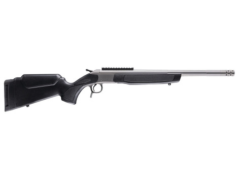 CVA CR4444S Scout Takedown 44 Mag 1rd 20" Stainless Fluted Threaded Barrel, Stainless Steel Receiver w/Picatinny Rail, Adj Comb & LOP Black Synthetic Stock