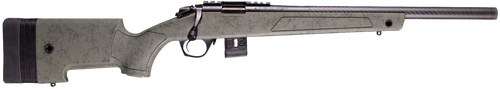 Bergara Rifles BMR008 BMR-X Carbon Fiber 22 LR 10+1 18" Carbon Fiber Threaded Barrel, Black Cerakote Picatinny Rail Steel Receiver, Adj LOP Black w/Green Webbing Synthetic Stock                       