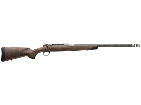 Browning 036090229 X-Bolt 2 Medallion 300 Win Mag 3+1 26" Carbon Fiber Wrapped Threaded Barrel, Matte Blued Drilled & Tapped Steel Receiver, Fixed Grade V/VI Walnut Stock, Recoil Hawg Muzzle Brake