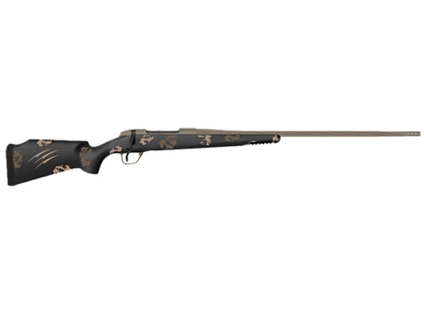 Fierce Firearms TWTROG65PRC20BS Twisted TI Rogue 6.5 PRC 20" Black Cerakote Steel Threaded Barrel, Drilled & Tapped Titanium Receiver, LR Negative Comb Sonora Ambush Camo Carbon Fiber Stock