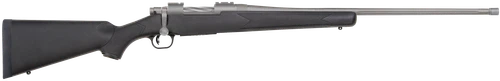 Mossberg 28245 Patriot  Full Size 6.5 PRC 4+1 24" Stainless Cerakote Fluted Threaded Barrel, Drilled & Tapped Stainless Cerakote Receiver, Black Fixed Synthetic Stock                                  