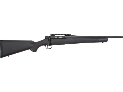 Mossberg 28227 Patriot Carbine 22-250 Rem 5+1 18" Matte Blued Threaded Bull Barrel, Matte Blued Picatinny Rail Receiver, Black Fixed Synthetic Stock