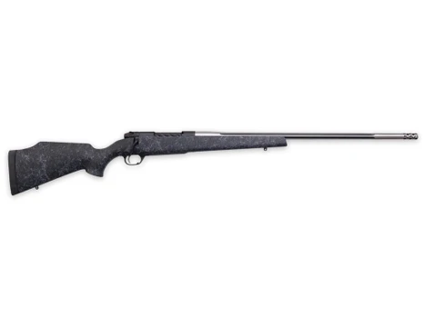 Weatherby MAM01N25RWR6B Mark V Accumark 25 WBY RPM 4+1 24" Spun Stainless w/Graphite Black Cerakote Fluted Threaded Barrel, Graphite Black Cerakote Steel Drilled & Tapped Receiver, Matte Black w/Spide