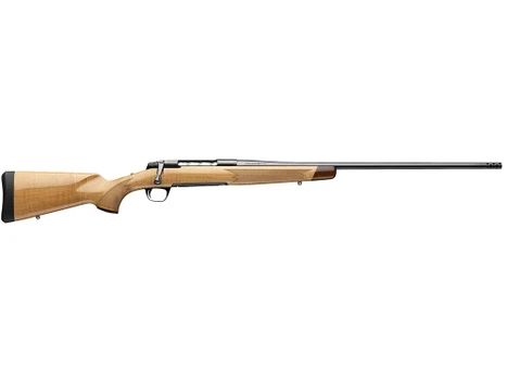 Browning 036080227 X-Bolt 2 Medallion 7mm Rem Mag 3+1 26" Blue Polished Threaded Barrel & Drilled & Tapped Carbon Steel Receiver, Fixed Gloss AAAA Maple Wood Stock, Radial Muzzle Brake