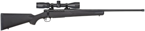 Mossberg 28249 Patriot w/Optic 7mm PRC 3+1 24" Matte Blued Threaded Barrel, Matte Blued Drilled & Tapped Receiver, Fixed Black Synthetic Stock, Vortex Crossfire II 3-9x40mm                            