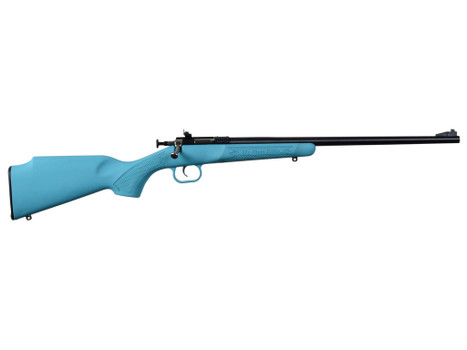 Crickett KSA2302 Youth 22 LR 1rd 16.12" Blued Barrel & Receiver, Fixed Front/Adjustable Rear Peep Sights, Blue Synthetic Stock w/11.5" LOP, Rebounding Firing Pin Safety