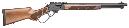 Smith & Wesson 13811 1854  45 Long 9+1 19.25" Black Armornite Threaded Barrel, Black Armornite Picatinny Rail Stainless Steel Receiver, Fixed Walnut w/Textured Grip Panels Stock, Large Loop           
