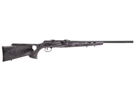 Savage Arms 47215 A Series Target Full Size 22LR 10+1 22" High Luster Heavy Target Barrel, High Luster Drilled & Tapped Carbon Steel Receiver, Gray Thumbhole Laminate Stock, Right Hand