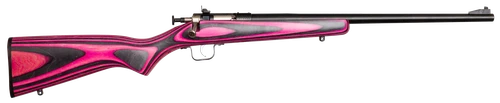 Crickett KSA2226 Youth  22 LR 1rd 16.12" Stainless Steel Barrel, Fixed Front/Adjustable Rear Peep Sights, Pink/Black Laminate Stock w/11.5" LOP, Rebounding Firing Pin Safety                           