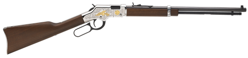 Henry H004SAT Golden Boy 2nd Amendment Tribute 22 Short,Long,LR 16 LR/21 Short 20" Nickel Plated American Walnut Right Hand                                                                             