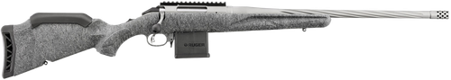 Ruger 46908 American II  Full Size 204 Ruger 10+1 20" Gun Metal Gray Cerakote Spiral Fluted Threaded Barrel & Alloy Steel Receiver w/Picatinny Rail, Gray Splatter Adj LOP Synthetic Stock              