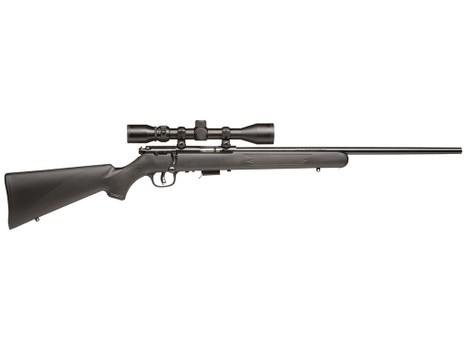 Savage Arms 96209 93R17 FXP w/Optic Full Size 17 HMR 5+1 21" Matte Black Button Rifled Barrel, Matte Black Drilled & Tapped Carbon Steel Receiver, Matte Black Fixed Synthetic Stock, 3-9x40mm Duplex Sc