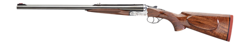 Rizzini USA 7001470 Rhino Express  470 Nitro Express 2rd 23" Gloss Blued 23" Chrome-Lined Barrel Coin Anodized Silver Engraved Steel Oiled Turkish Walnut Ambidextrous Hand                             