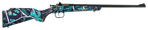 Crickett KSA2172 Youth  22 LR 1rd 16.12" Blued Barrel & Receiver, Fixed Front/Adjustable Rear Peep Sights, Muddy Girl Serenity Synthetic Stock w/11.5" LOP, Rebounding Firing Pin Safety                
