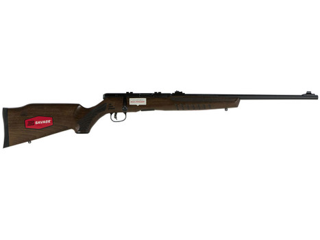Savage Arms 70810 B Series G Full Size 17 HMR 10+1 21" Matte Black Sporter Barrel, Matte Black Drilled & Tapped Carbon Steel Receiver, Satin Hardwood Fixed Stock, Right Hand