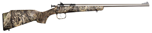 Crickett KSA2166 Youth  22 LR 1rd 16.12" Stainless Steel Barrel, Fixed Front/Adjustable Rear Peep Sights, Mossy Oak Break-Up Synthetic Stock w/11.5" LOP, Rebounding Firing Pin Safety                  