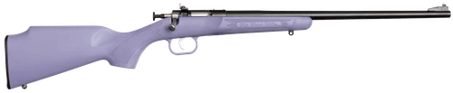 Crickett KSA2306 Youth  22 LR 1rd 16.12" Blued Barrel & Receiver, Fixed Front/Adjustable Rear Peep Sights, Purple Synthetic Stock w/11.5" LOP, Rebounding Firing Pin Safety                             