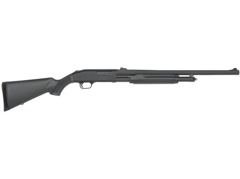 Mossberg 56424 500 Slugster 12 Gauge Pump 3" 5+1 24" Matte Blued Steel Barrel, Matte Blued Receiver, Fixed Synthetic Stock