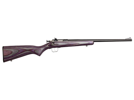 Crickett KSA2227 Youth 22 LR 1rd 16.12" Blued Barrel & Receiver, Fixed Front/Adjustable Rear Sights, Purple Laminate Stock w/11.5" LOP, Rebounding Firing Pin Safety
