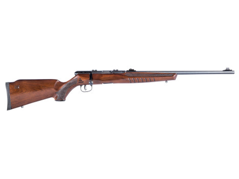 Savage Arms 70510 B22 G Full Size 22 WMR 10+1 21" Matte Black Sporter Barrel, Matte Black Drilled & Tapped Carbon Steel Receiver, Satin Hardwood Fixed Sporter Stock, Right Hand