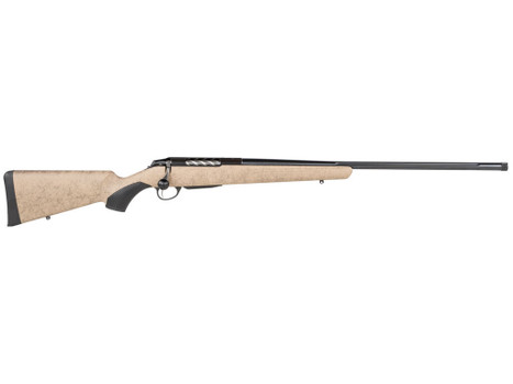 Tikka JRTXRT370 T3x Lite 7mm Rem Mag 3+1 24.30" Fluted/Threaded, Black Barrel/Rec, Black Webbed Tan Roughtech Synthetic Stock, Interchangeable Grip, Muzzle Brake