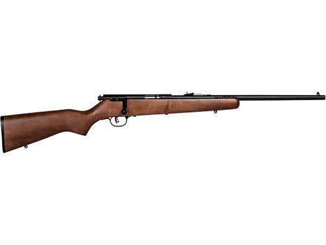 Savage Arms 60702 Mark I G Youth 22 Long/22 Short/22 LR 1rd 19" Black Satin Button Rifled Barrel, Satin Black Drilled & Tapped Carbon Steel Receiver, Satin Brown Fixed Wood Stock, Right Hand