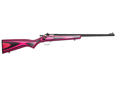 Crickett KSA2225 Youth 22 LR 1rd 16.12" Blued Barrel & Receiver, Fixed Front/Adjustable Rear Peep Sights, Pink/Black Laminate Stock w/11.5" LOP, Rebounding Firing Pin Safety